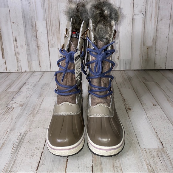 Time and Tru Women’s Tall Lace Winter Boots - Picture 2 of 4